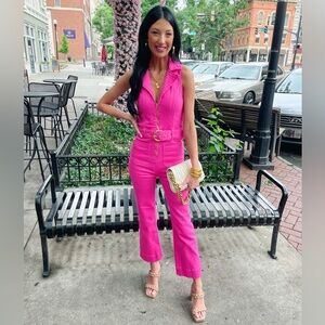 Show Me Your MuMu Fuchsia Jumpsuit with Belt